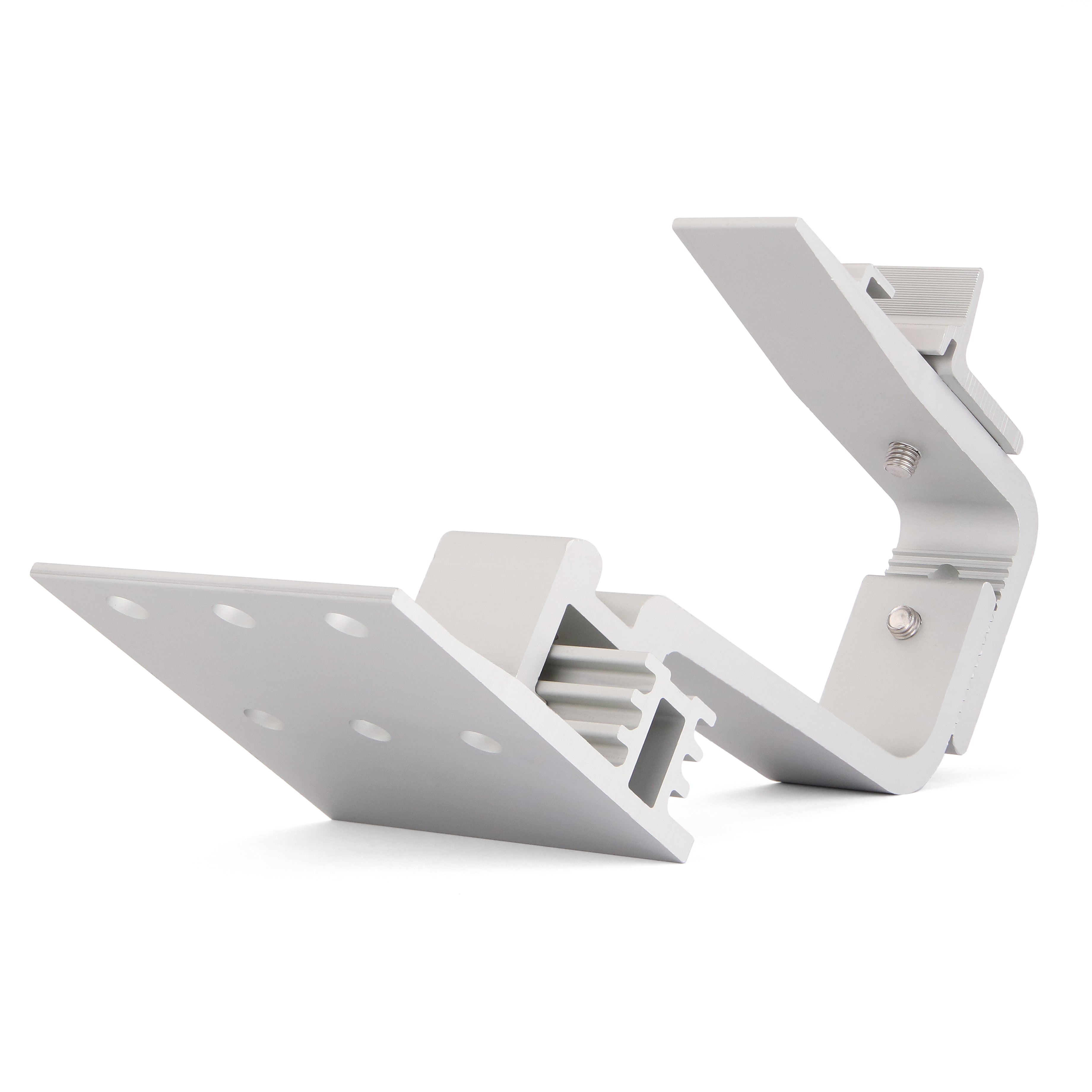 Alu Dachhaken mit Adapterwinkel verstellbar & vormontiert